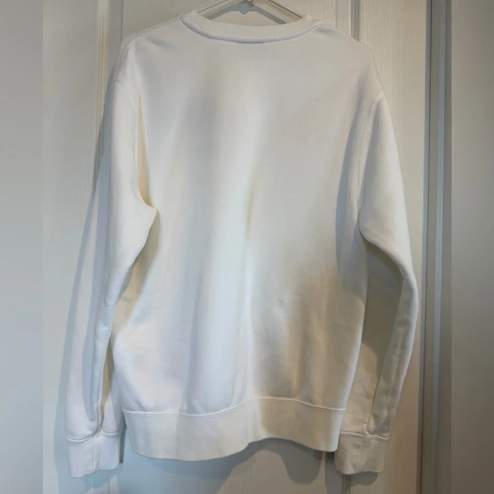 Nike White Crewneck Sweater with Blue and Yellow Accents UNISEX - Picture 6 of 6